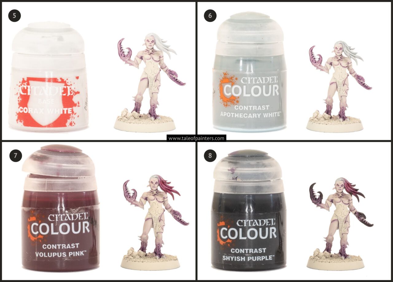 How to paint Daemonettes of Slaanesh - steps 5 to 8