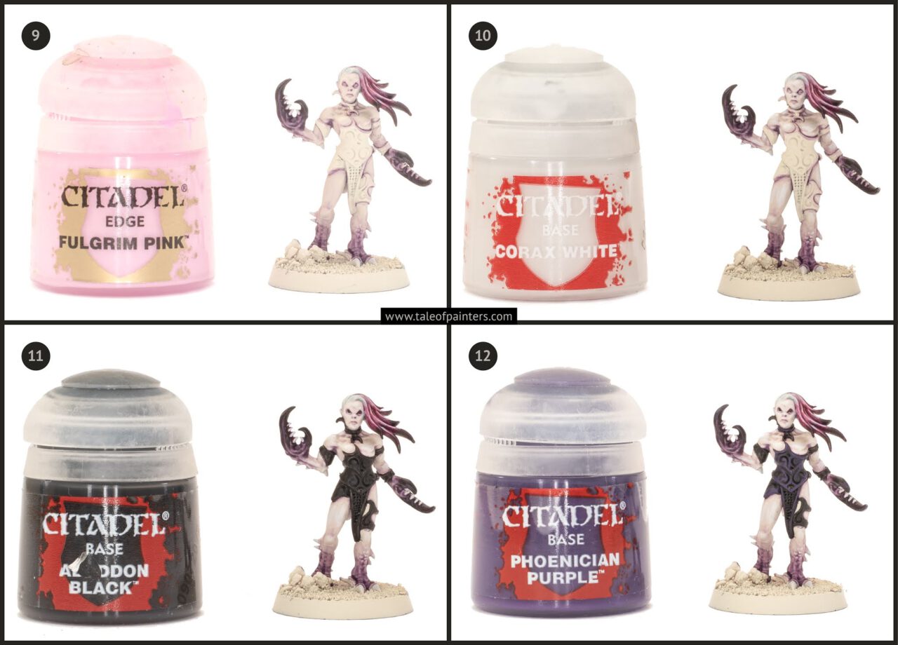 How to paint Daemonettes of Slaanesh - steps 9 to 12