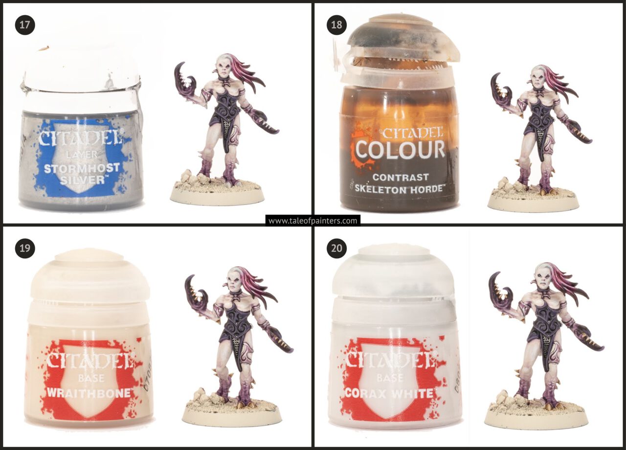 How to paint Daemonettes of Slaanesh - steps 17 to 20