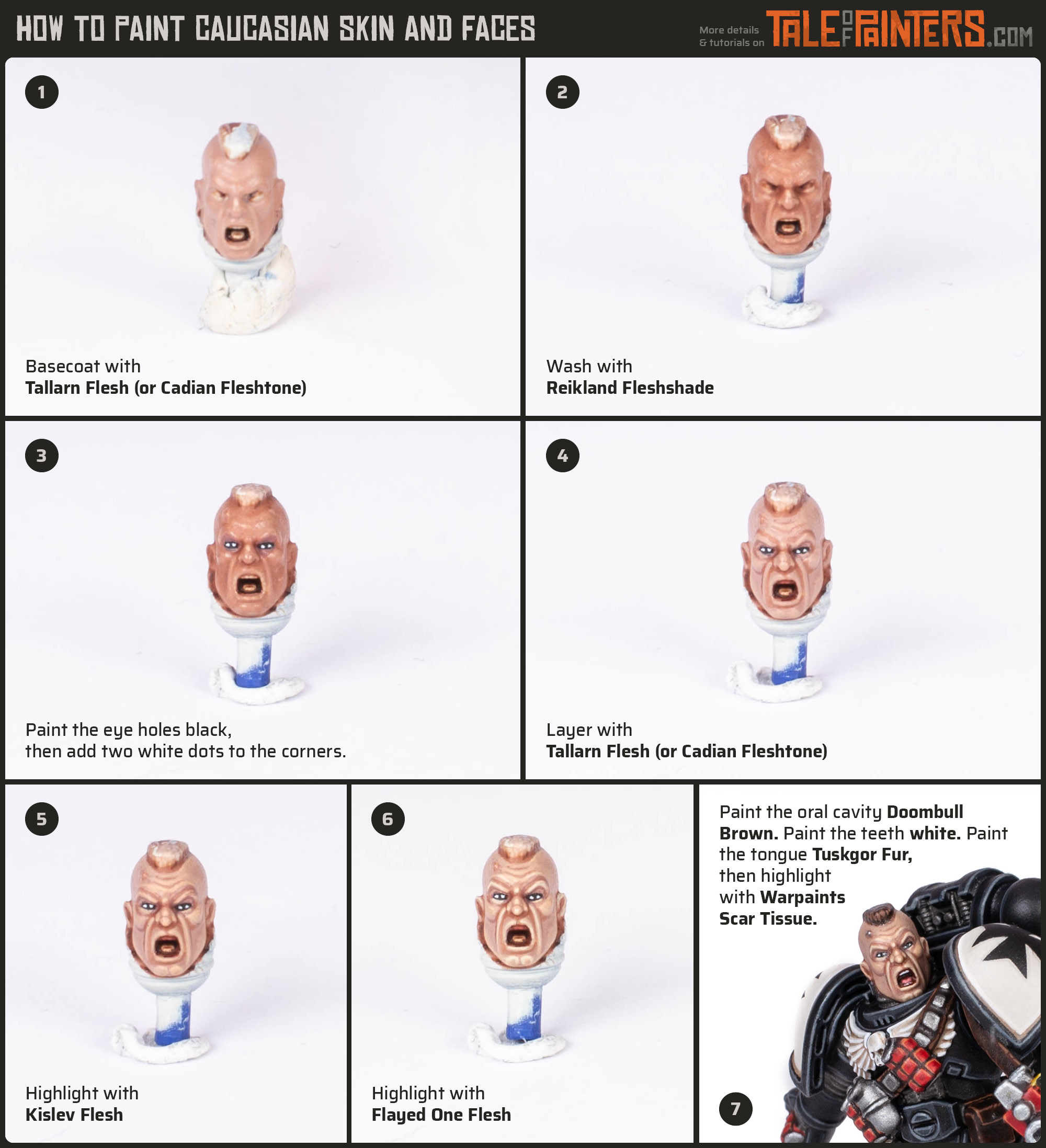Tutorial: How to paint caucasian skin and Warhammer faces