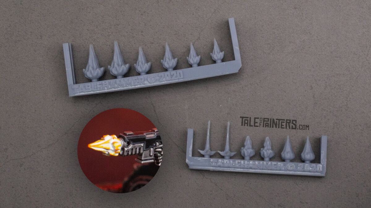 3D-printed muzzle-flashes by Tablehammer.com
