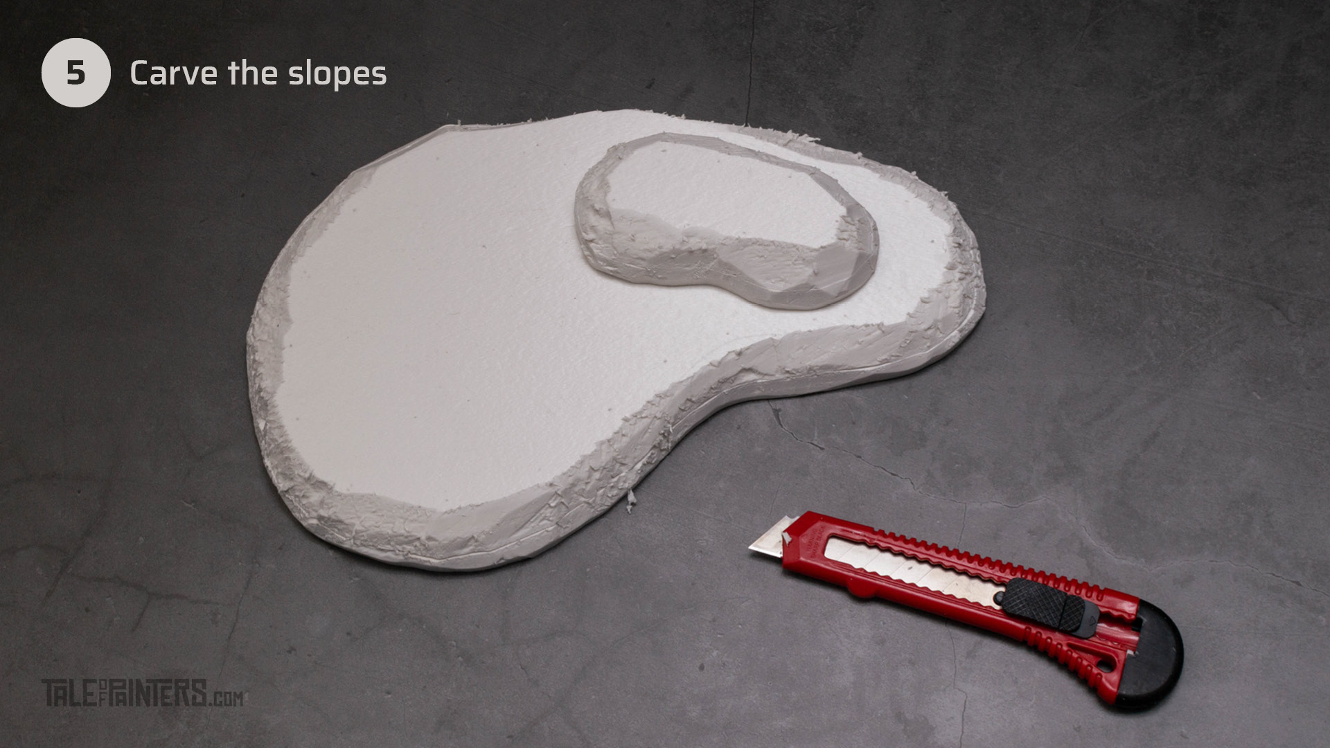 Tutorial: How to make tabletop foam hills - step 5