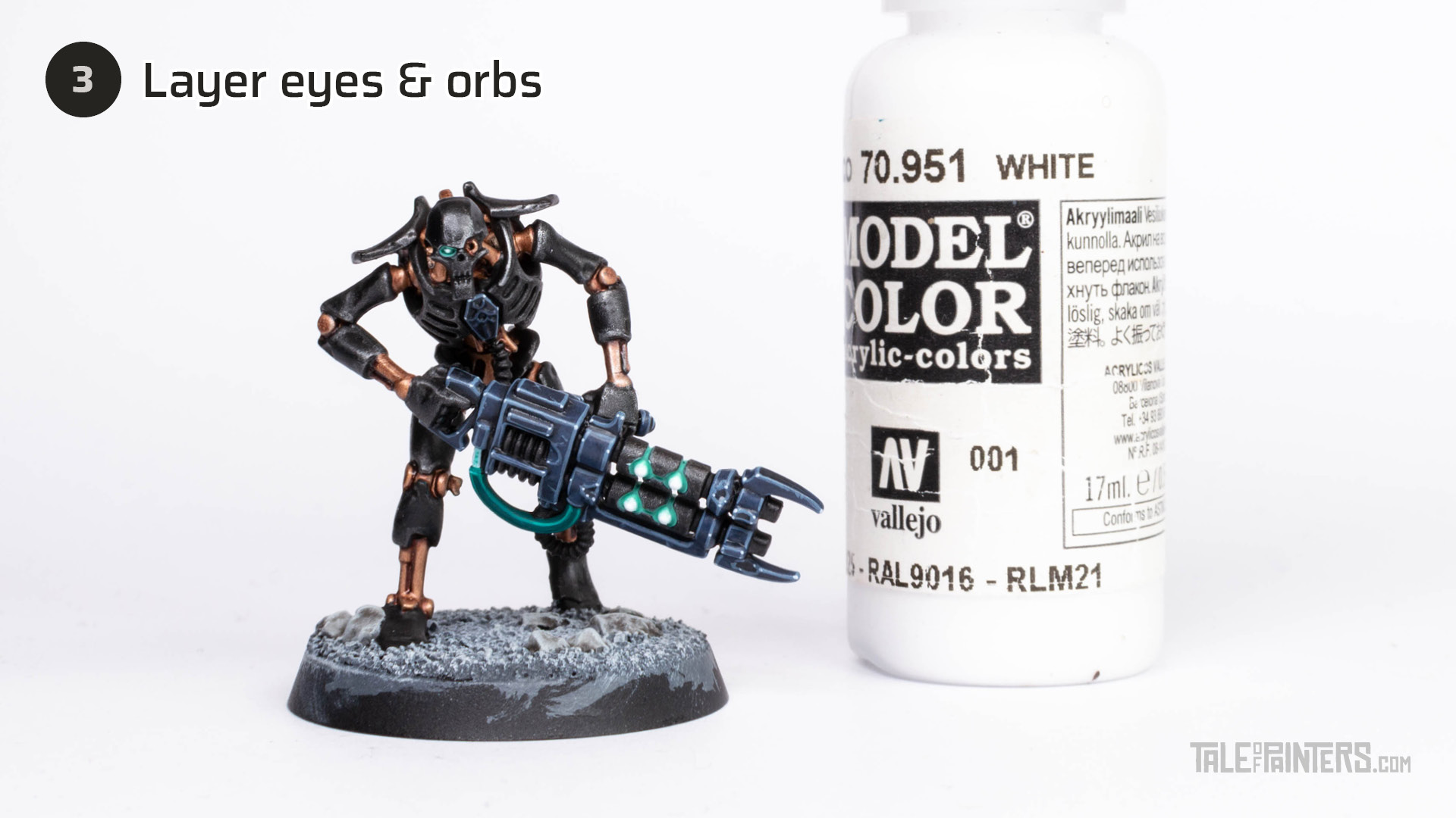 How to paint a Necrons Gauss Glow effect - step 3