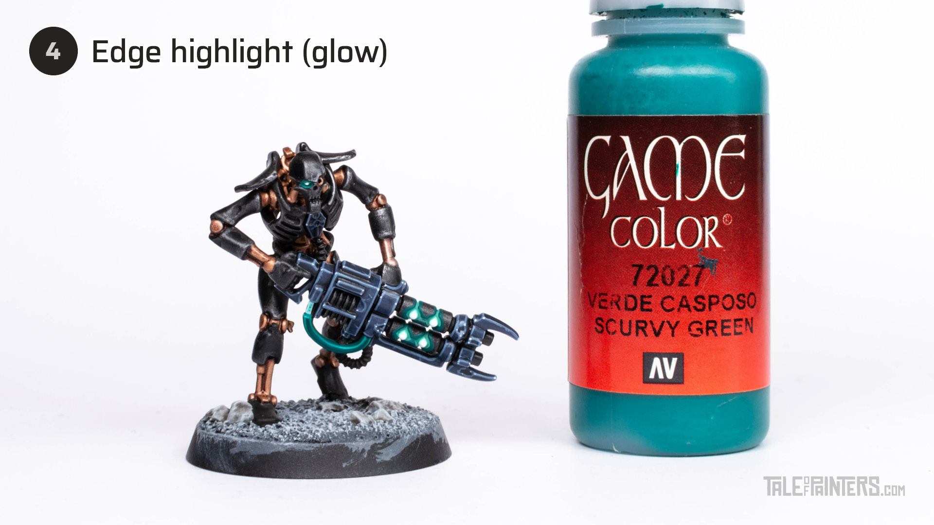 How to paint a Necrons Gauss Glow effect - step 4