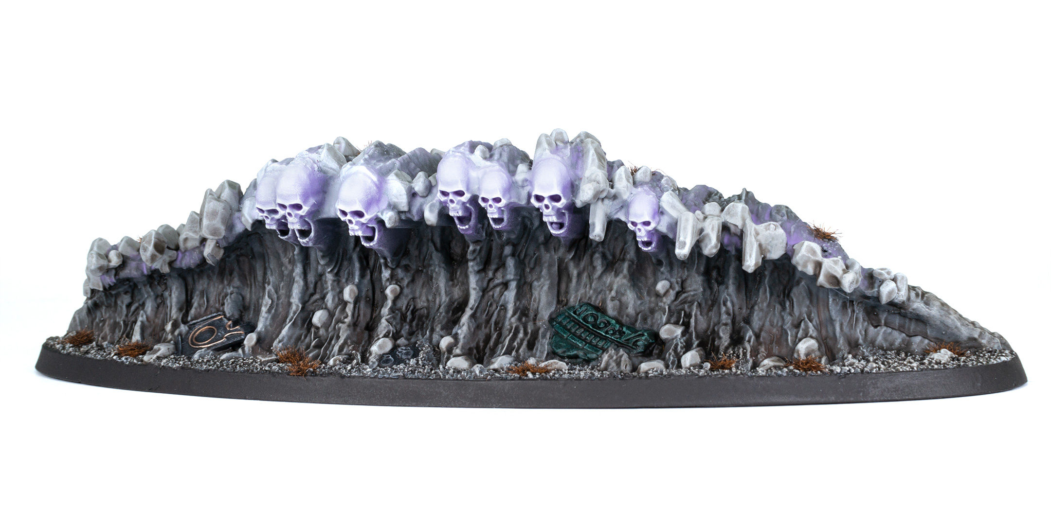 Suffocating Gravetide painted grey and purple