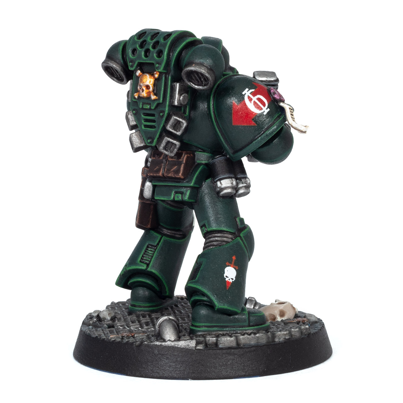 Back view of Brother Promethor from the Space Marine Heroes Series 1 painted as a Dark Angel