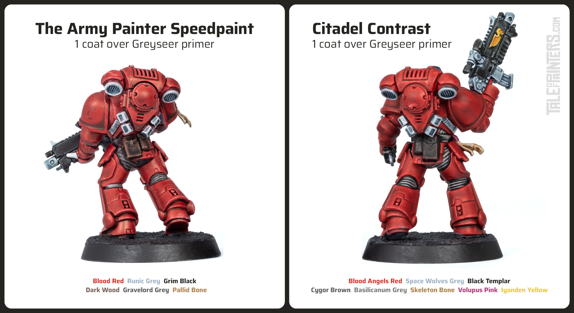 Comparison between Speedpaint and Citadel Contrast, back view