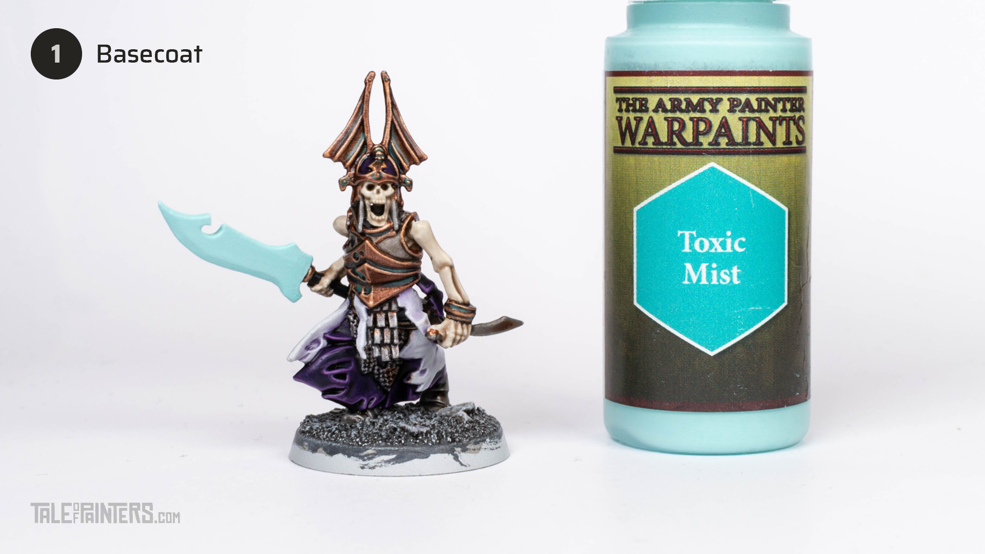 Tutorial: How to paint "molten" turquoise blades - step 1