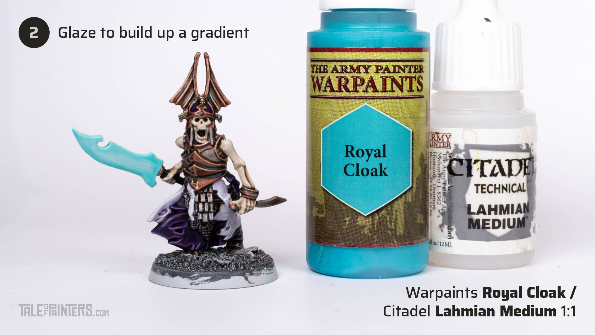 Tutorial: How to paint "molten" turquoise blades - step 2