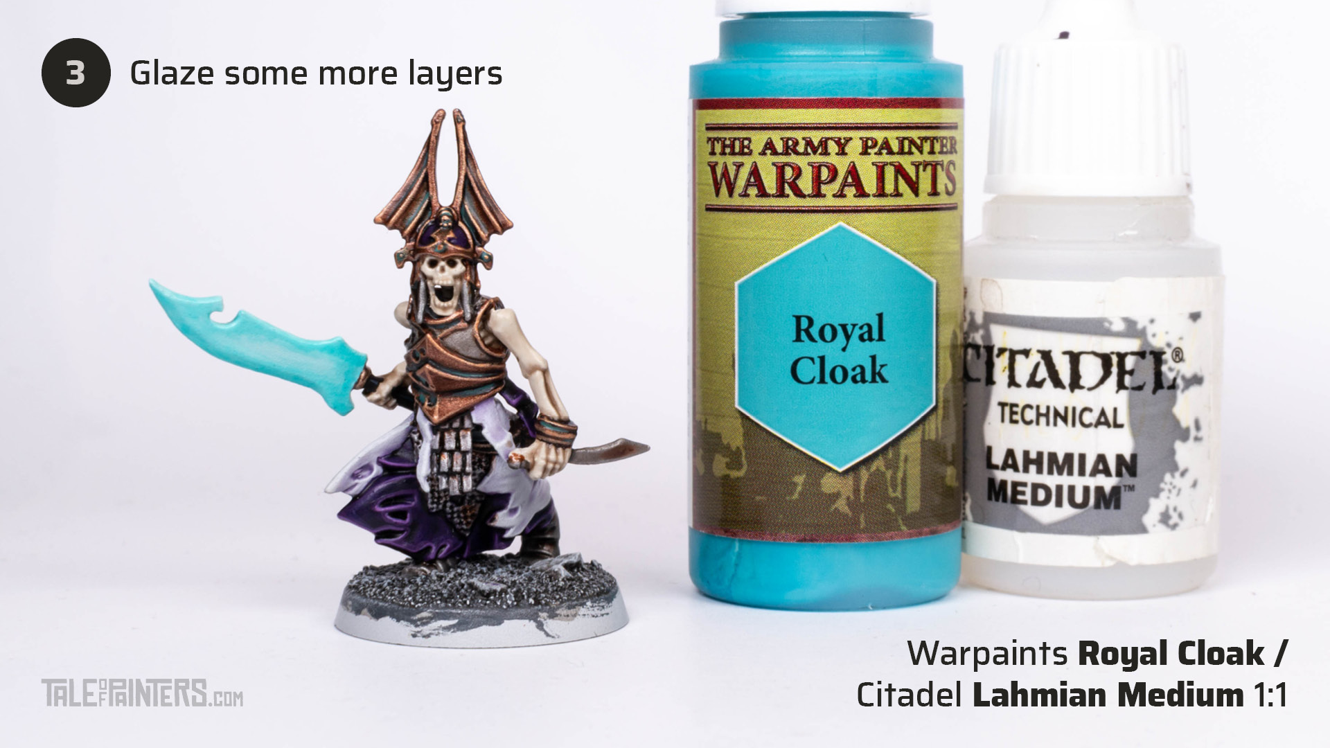 Tutorial: How to paint "molten" turquoise blades - step 3