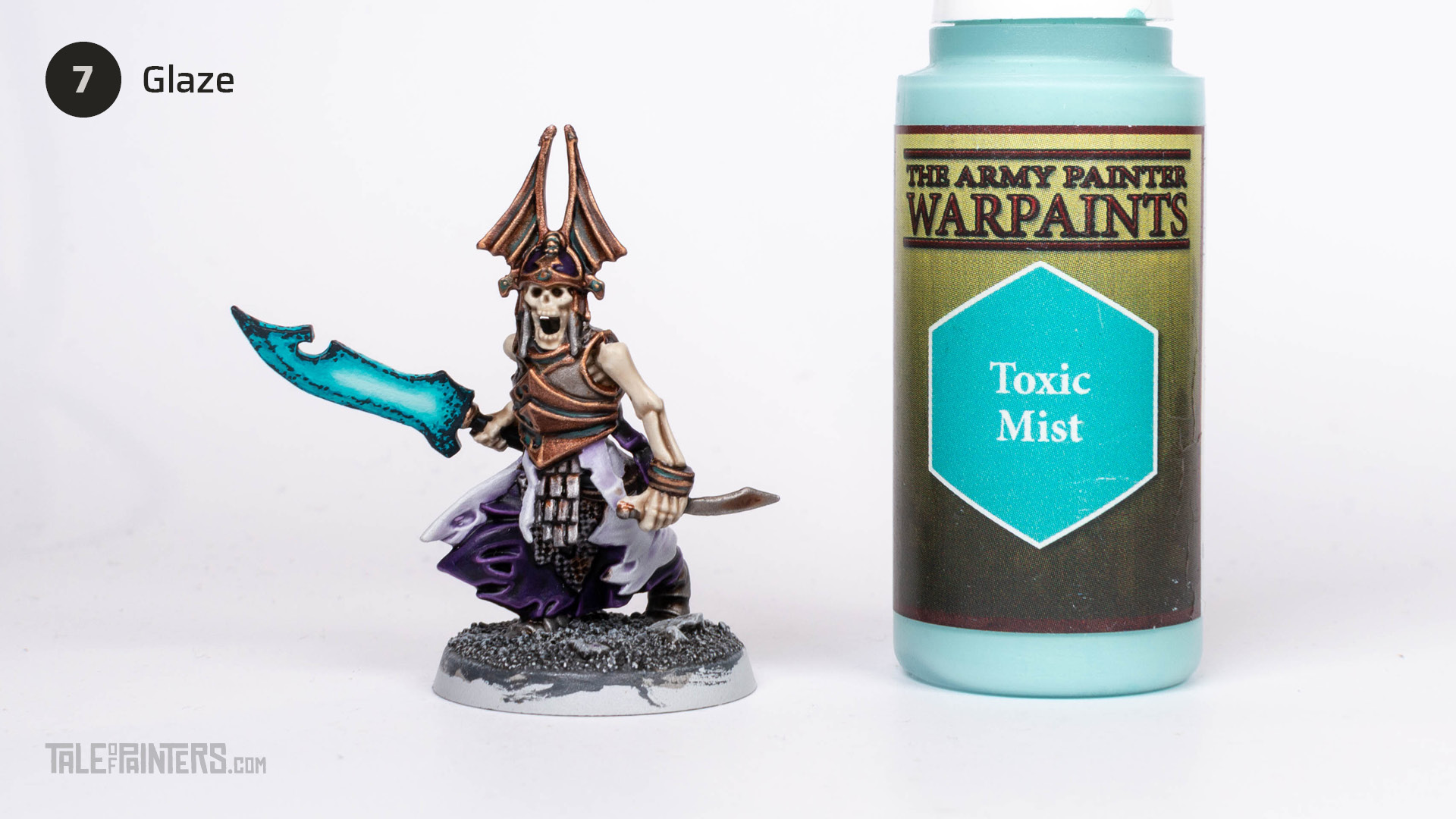 Tutorial: How to paint "molten" turquoise blades - step 7