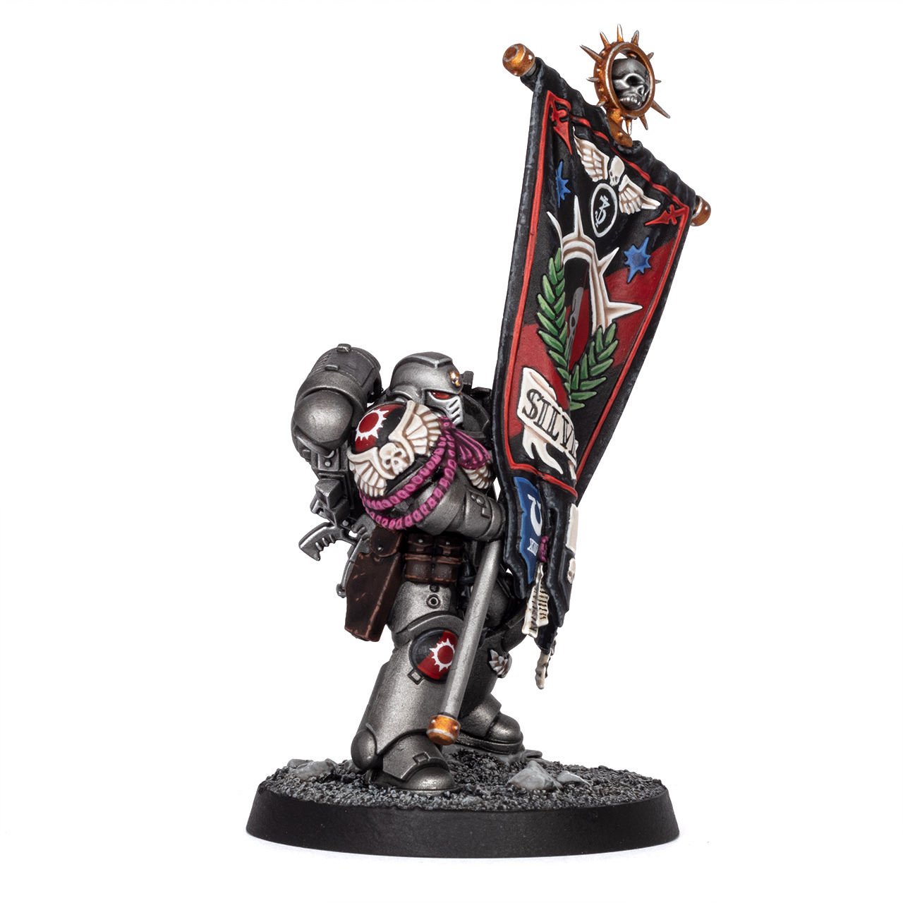 Silver Skulls Primaris Ancient painted by Stahly, side