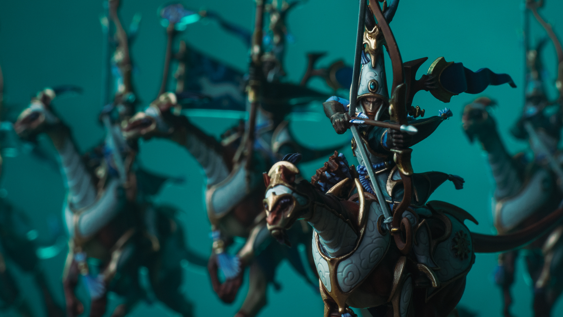 Showcase: Lumineth Realm-Lords Hurakan Windchargers from Helon cinematic shot
