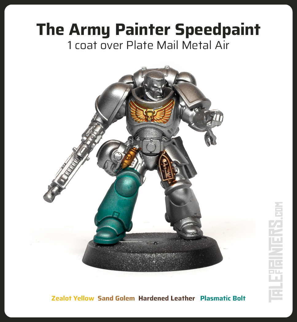 The Army Painter Speedpaint Review over metallic basecoat