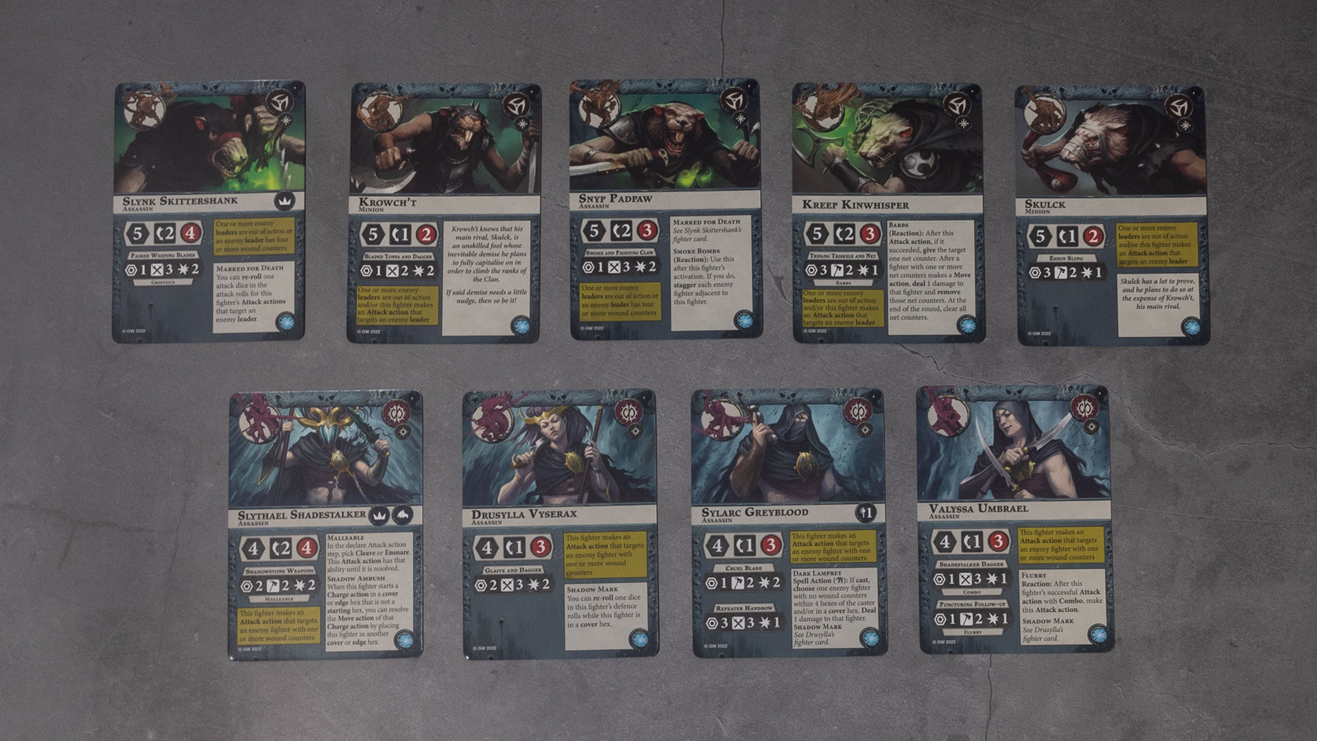 Warhammer Underworlds Nethermaze Fighter Cards