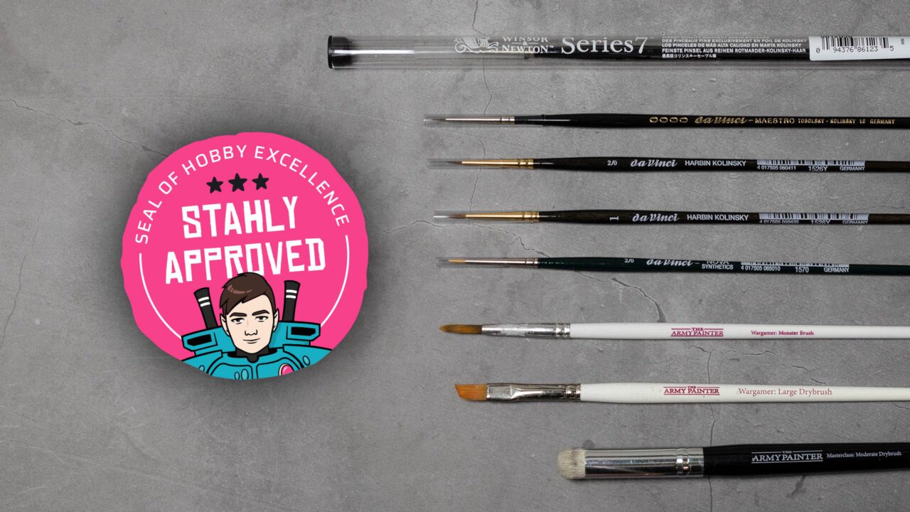 Stahly's best brushes for painting miniatures (budget, highend & vegan) » Tale of Painters