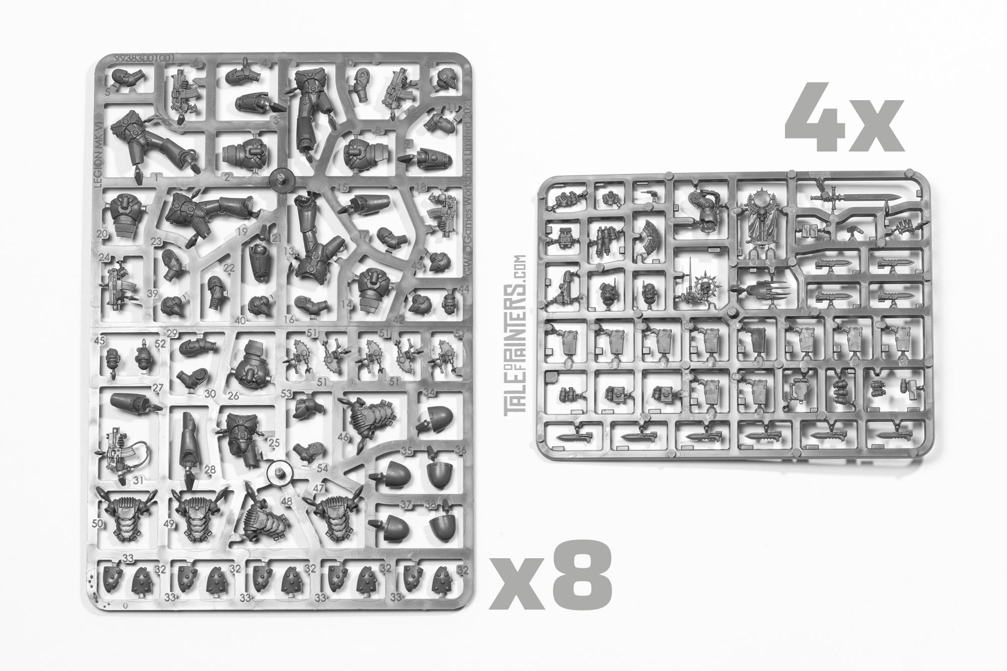 Warhammer: The Horus Heresy Age of Darkness MkVI Tactical Squad Sprues