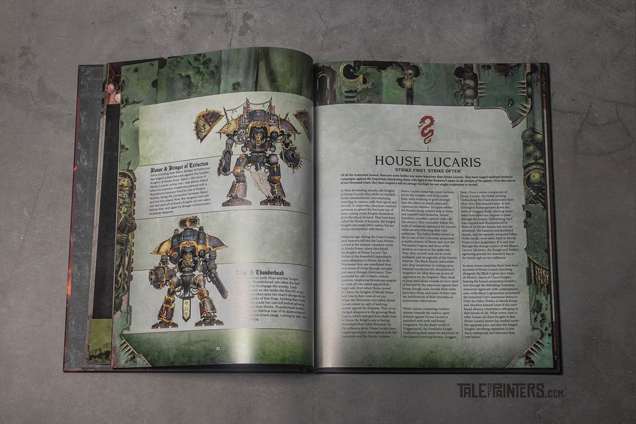 Chaos Knight Codex Background section