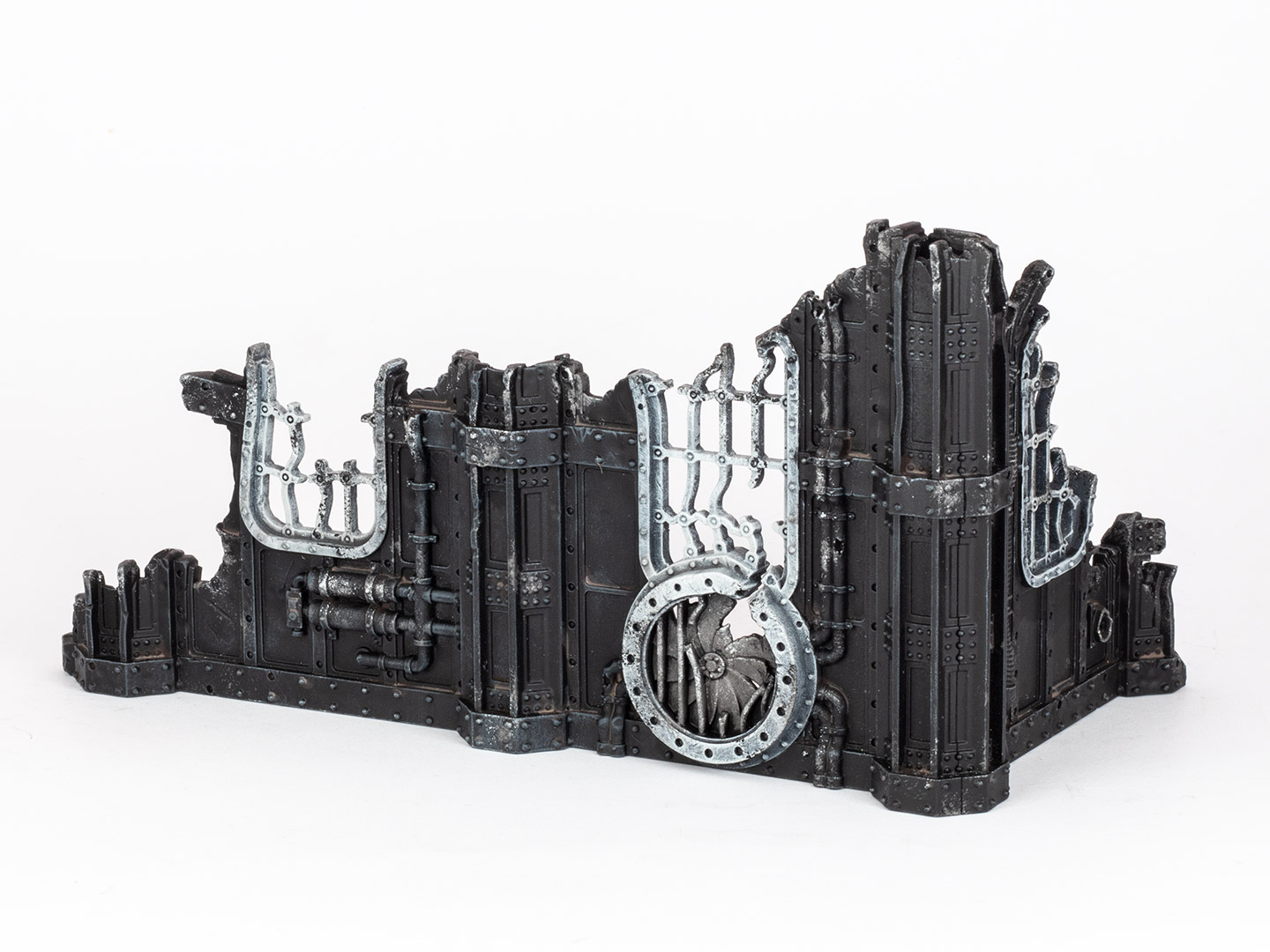 Battlezone: Manufactorum small ruin front, painted by Stahly