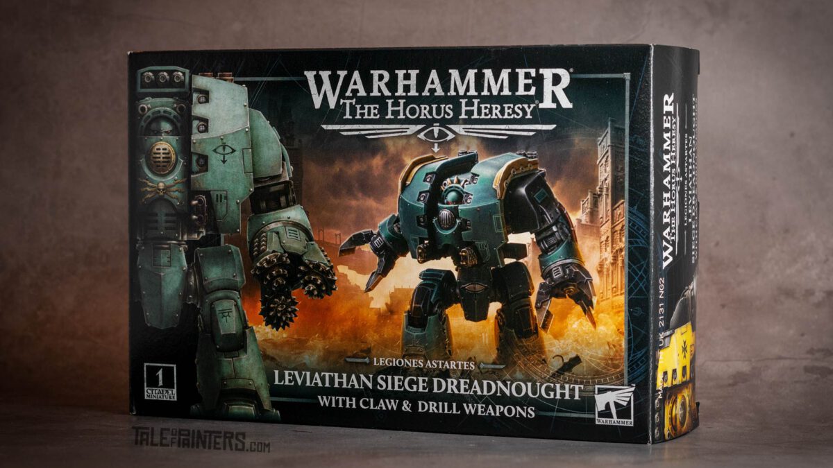 Leviathan Siege Dreadnought with claw and drill weapons packaging