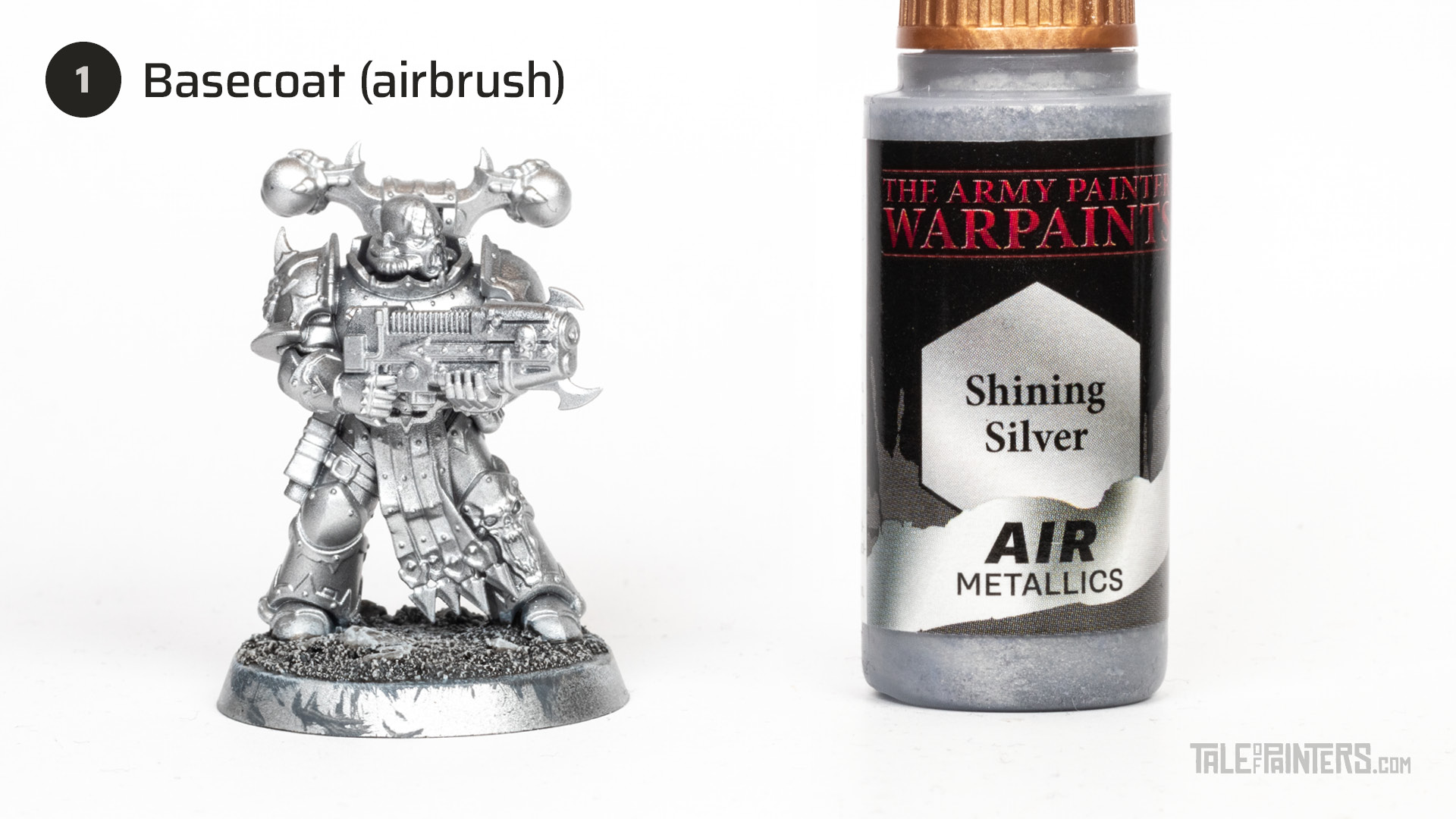 How to paint Alpha Legion metallic armour tutorial - step 1
