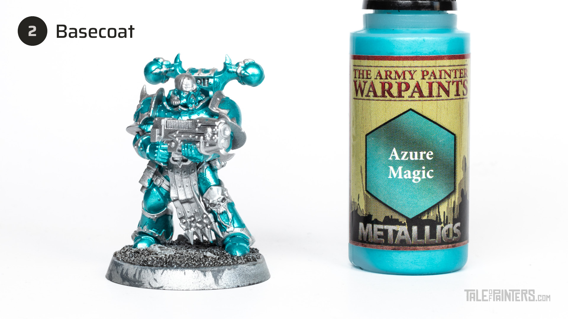 How to paint Alpha Legion metallic armour tutorial - step 2