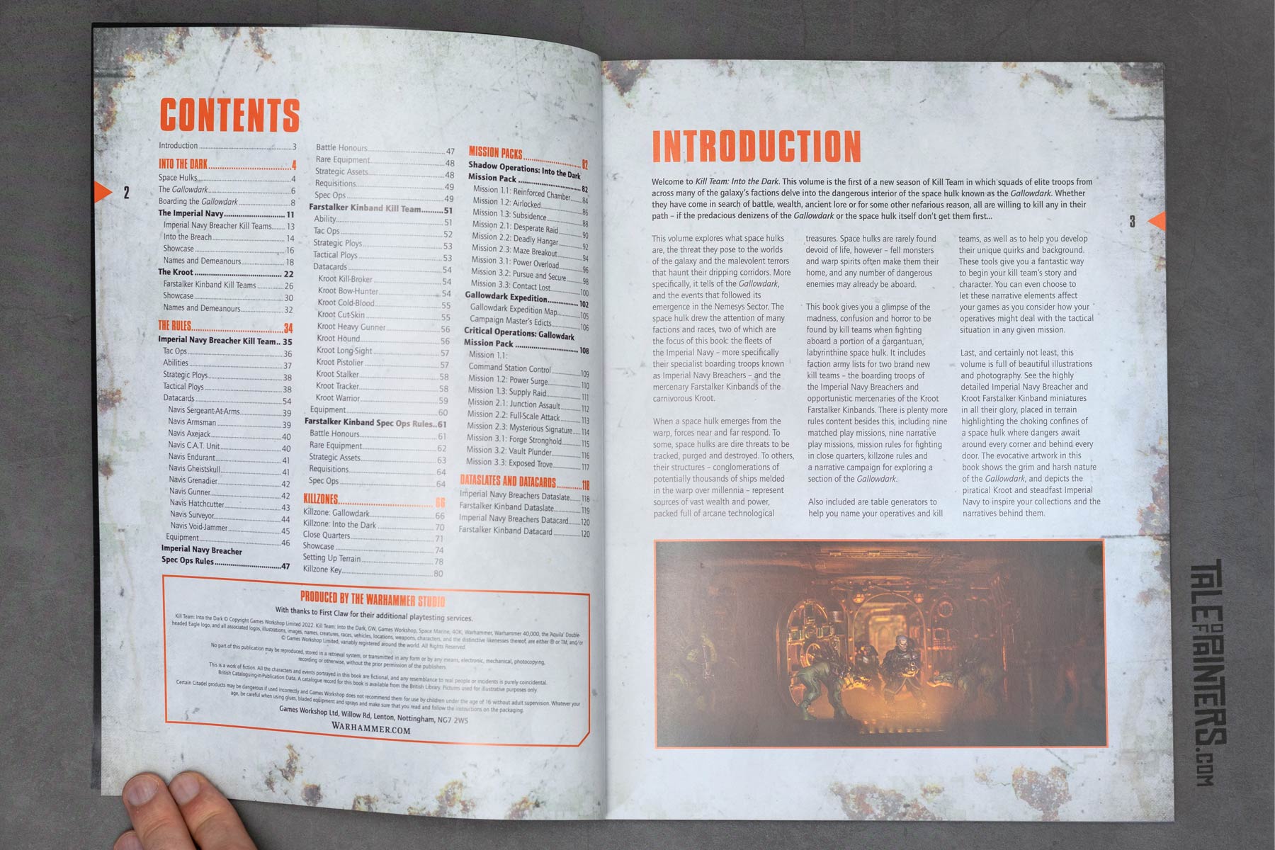 Kill Team: Into the Dark rulebook, contents