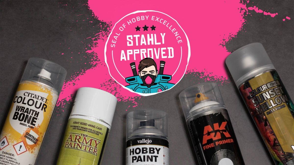 Stahly's best primers & spray paints for painting Warhammer miniatures