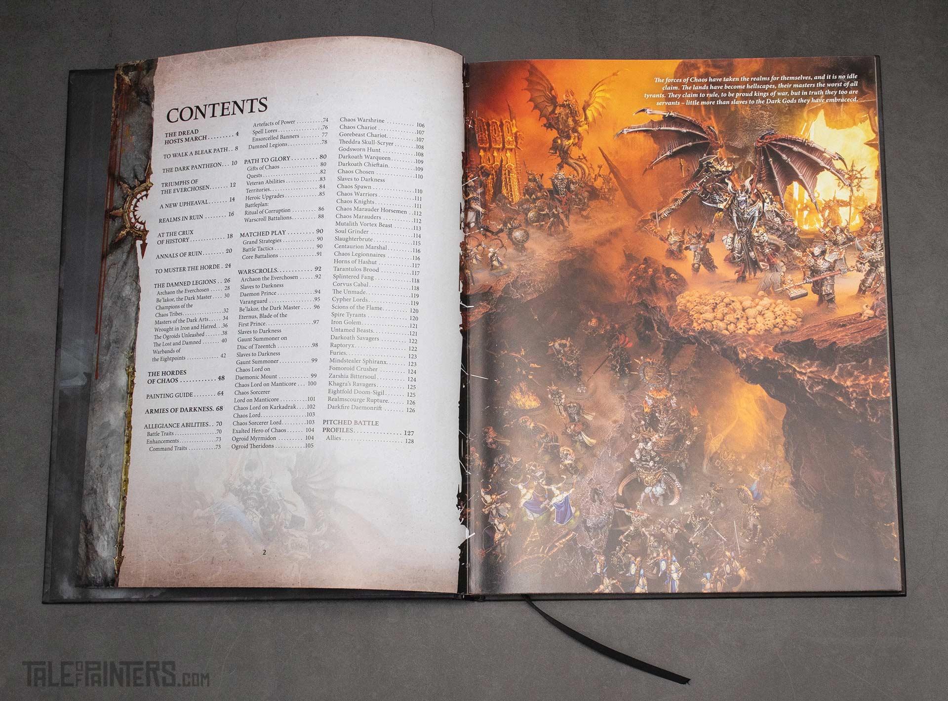 Slaves to Darkness battletome contents