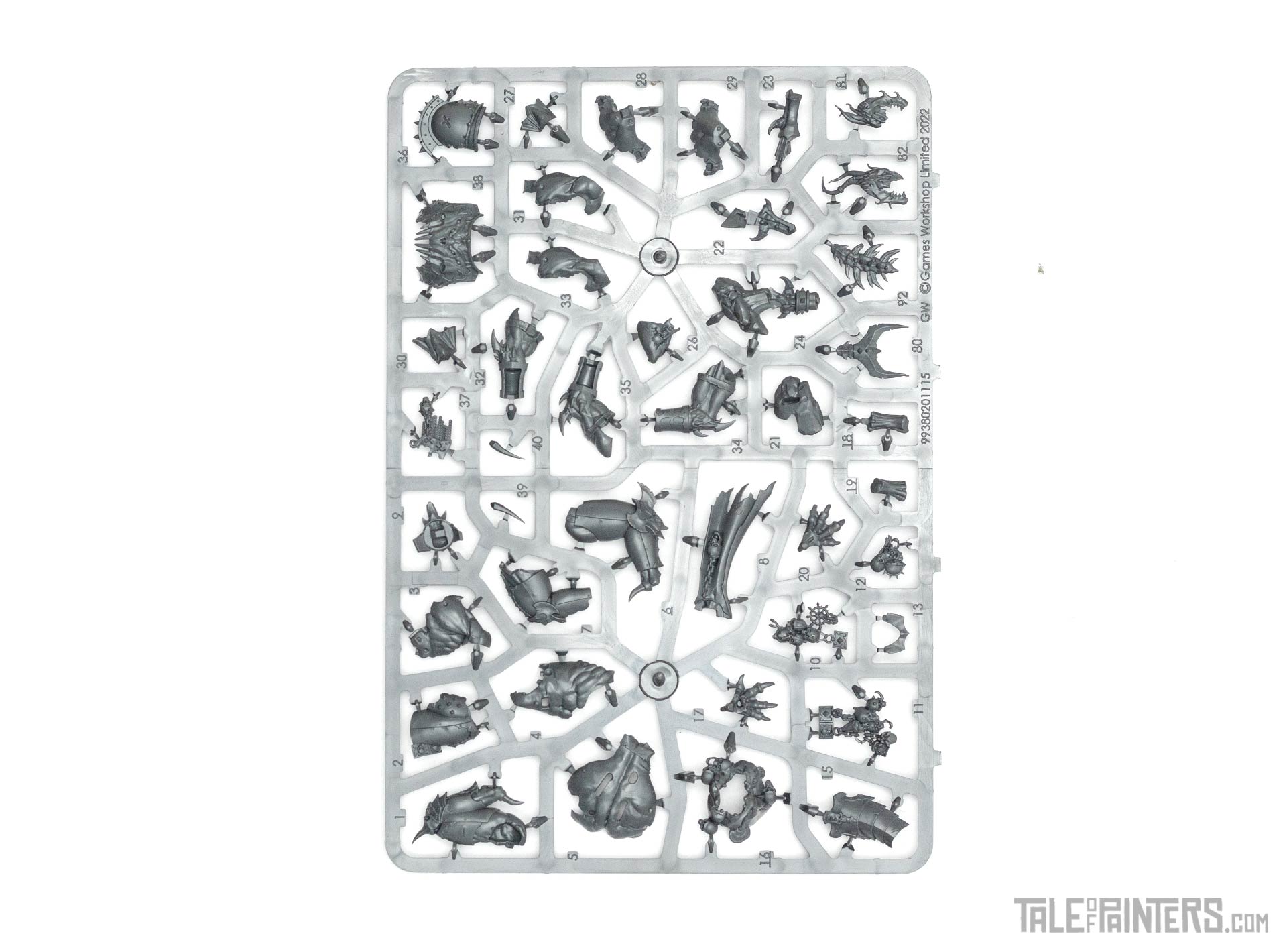 New plastic Chaos Daemon Prince sprues from the Slaves to Darkness army set
