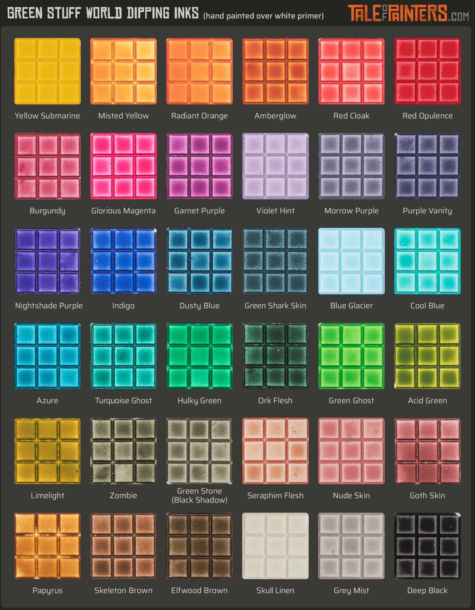 ToP Tip: Visual comparison of all 61 Contrast, 23 Xpress Colors, 89 ...