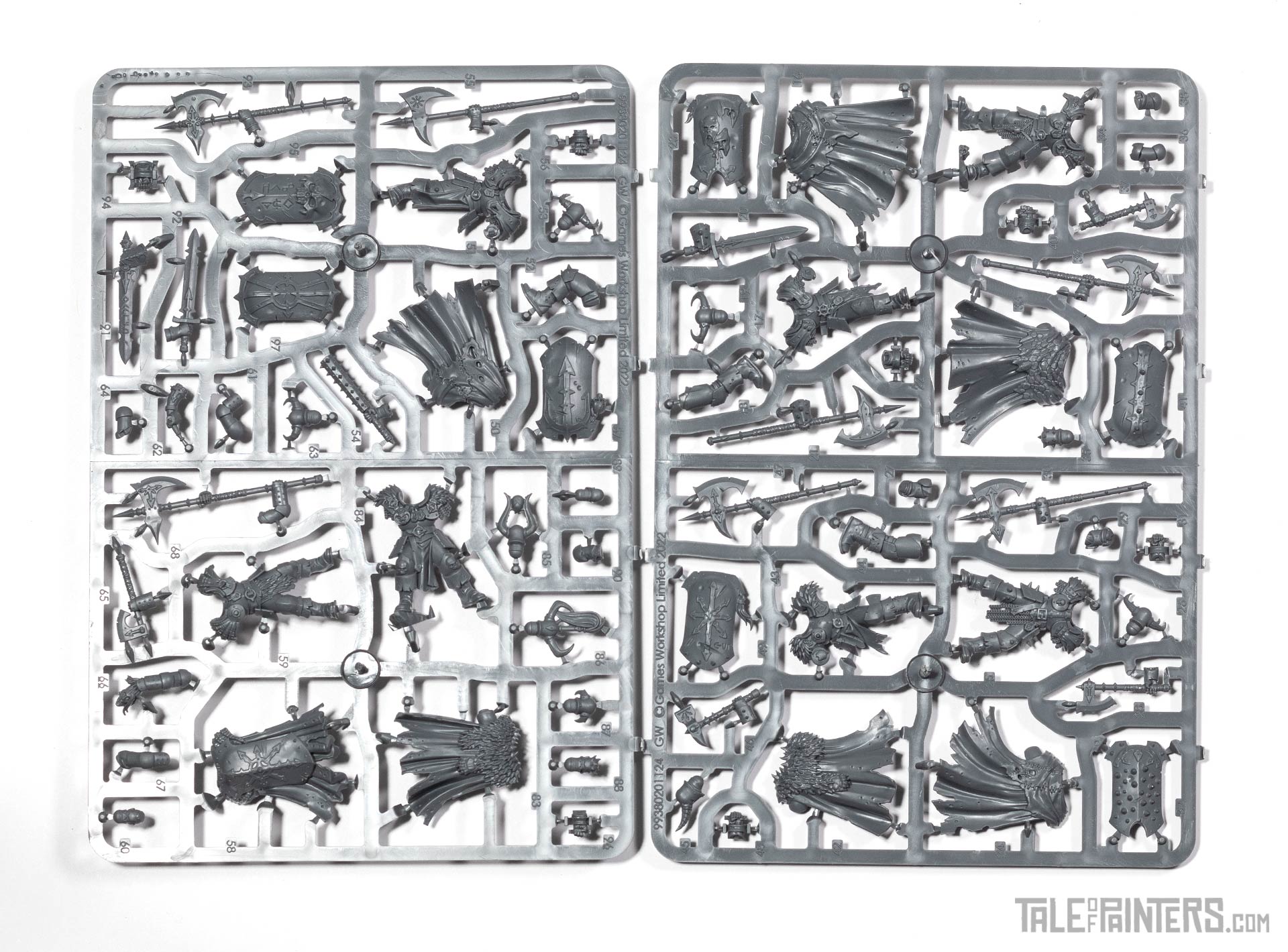 Multipart Chaos Warriors sprues 1 and 2