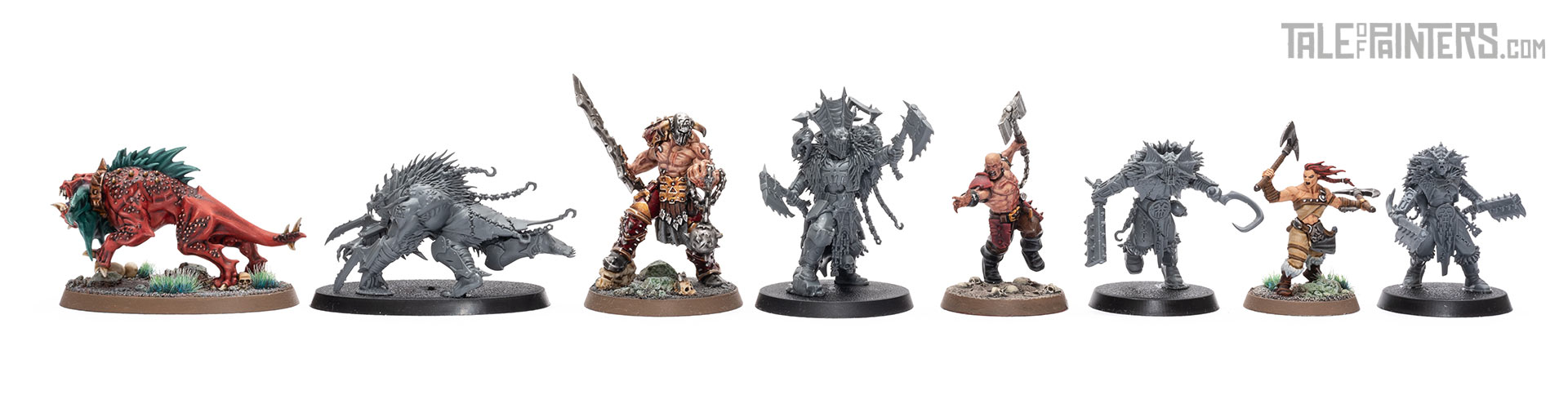 Scale / size comparison of the Claws of Kharanak with various Khorne miniatures
