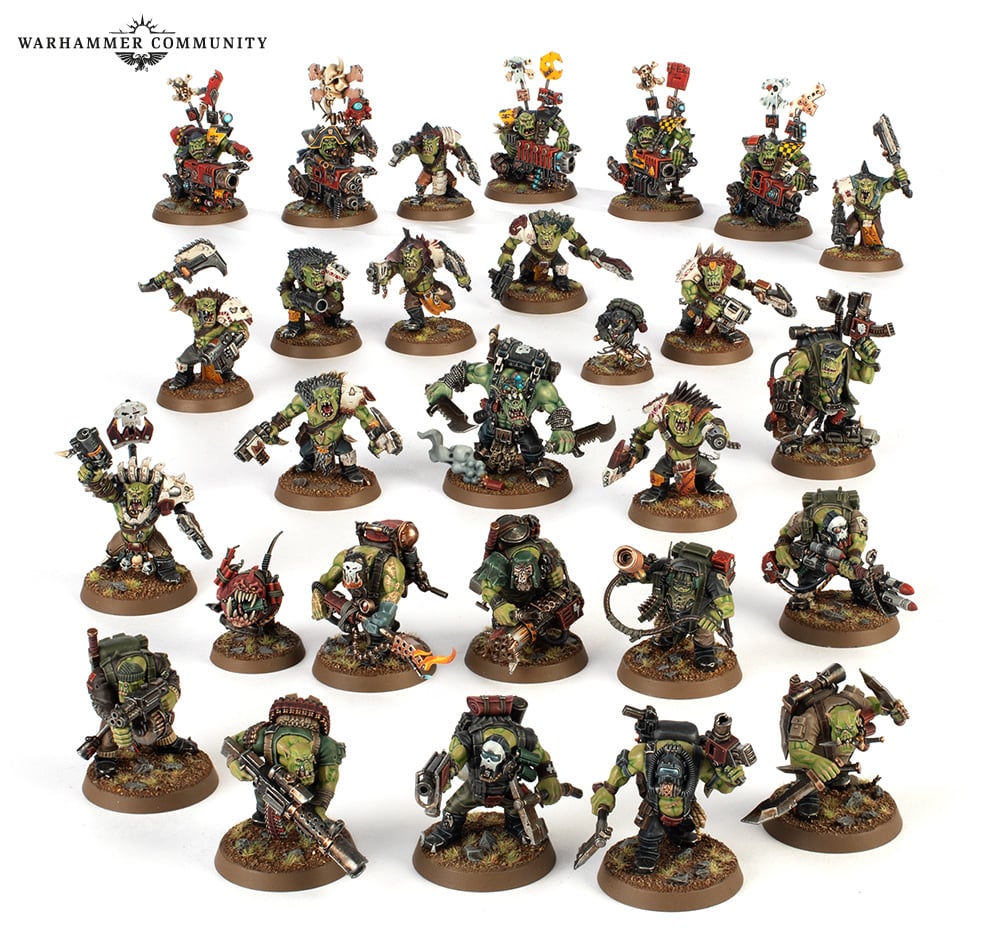 All the models from Boarding Patrol Orks