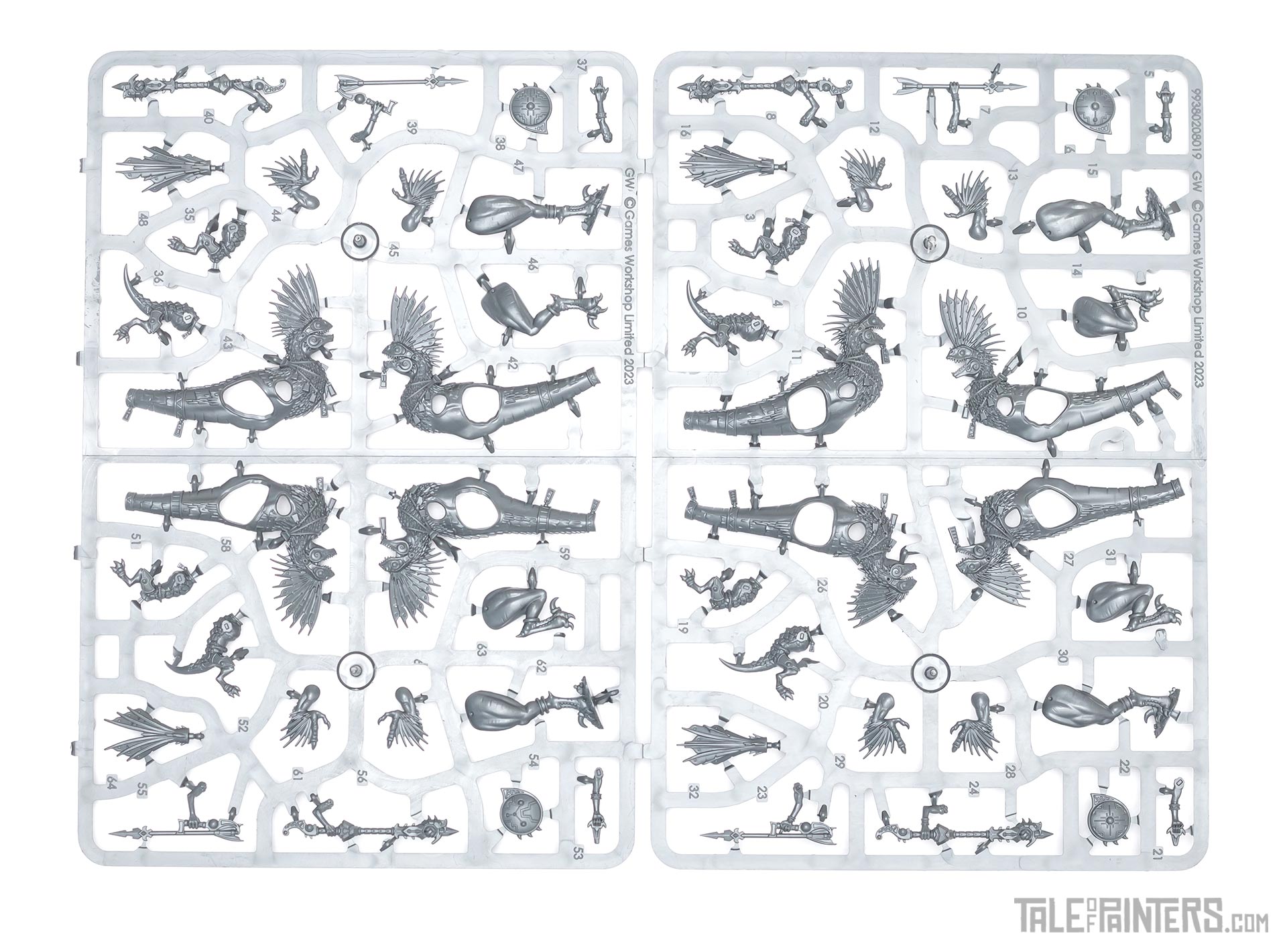 Raptadon cavalry sprues 1 and 2 from the Seraphon army set