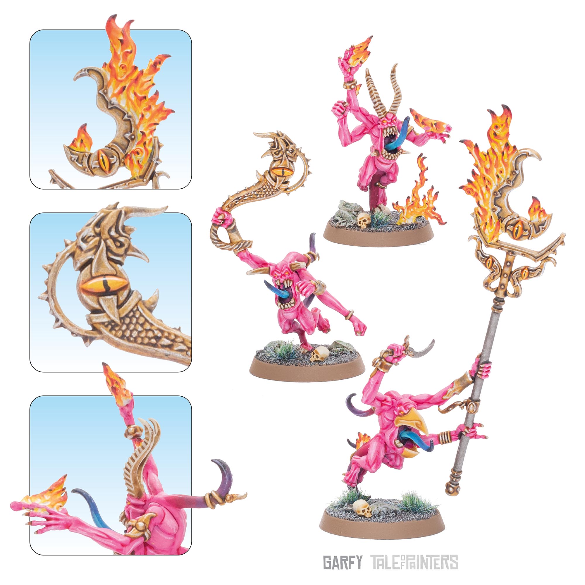 Showcase Pink Horrors Of Tzeentch Inc Painting Guides Tale Of