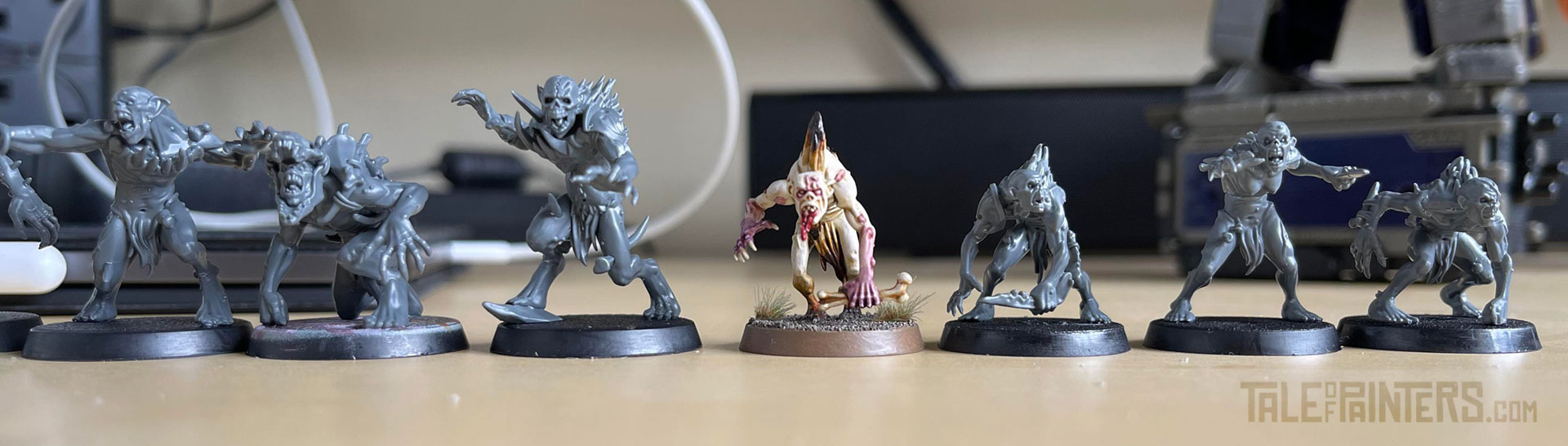 Size comparison of old and new Flesheater Courts and Royal Beastflayers models