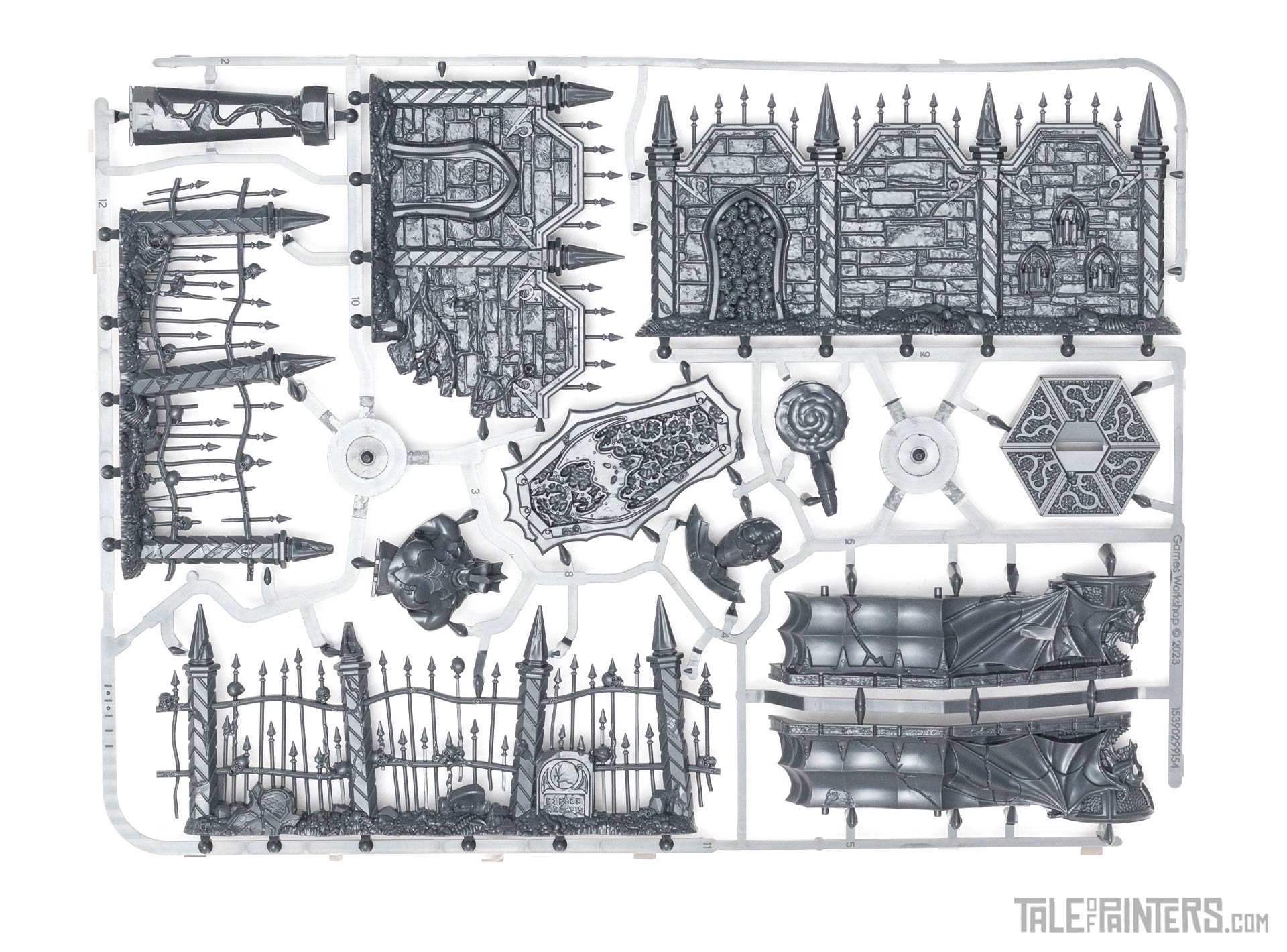 Soulblight graveyard terrain sprue from Warcry: Crypt of Blood review