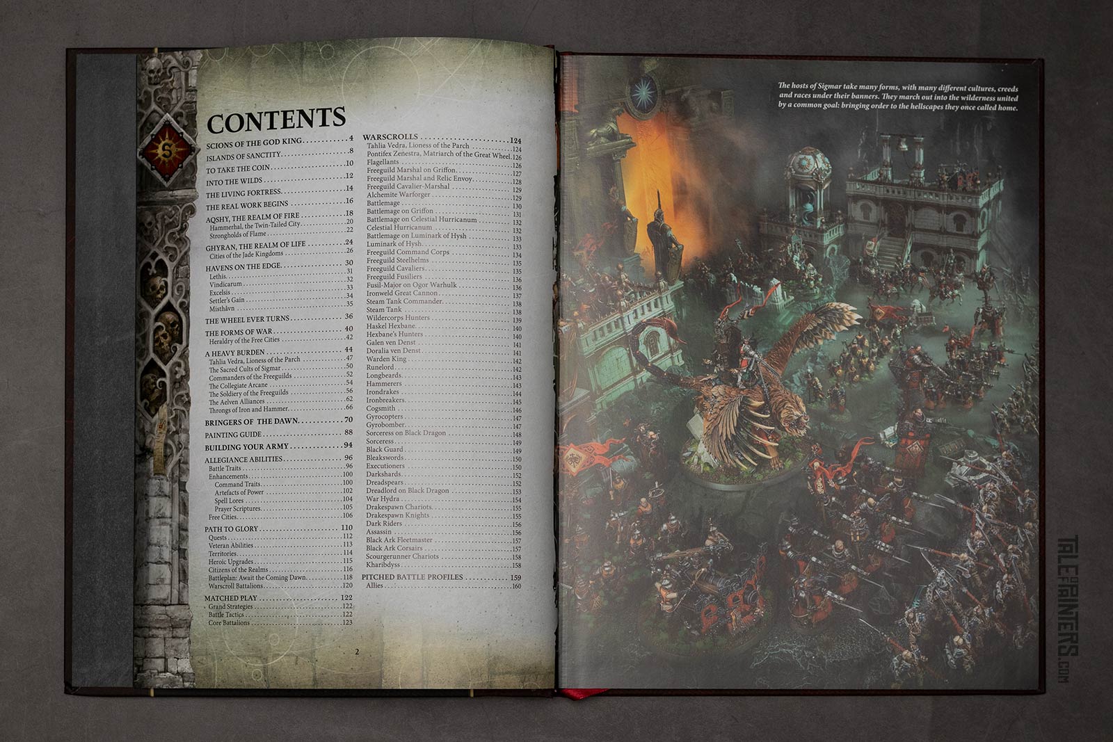 Cities of Sigmar battletome 2023 contents page