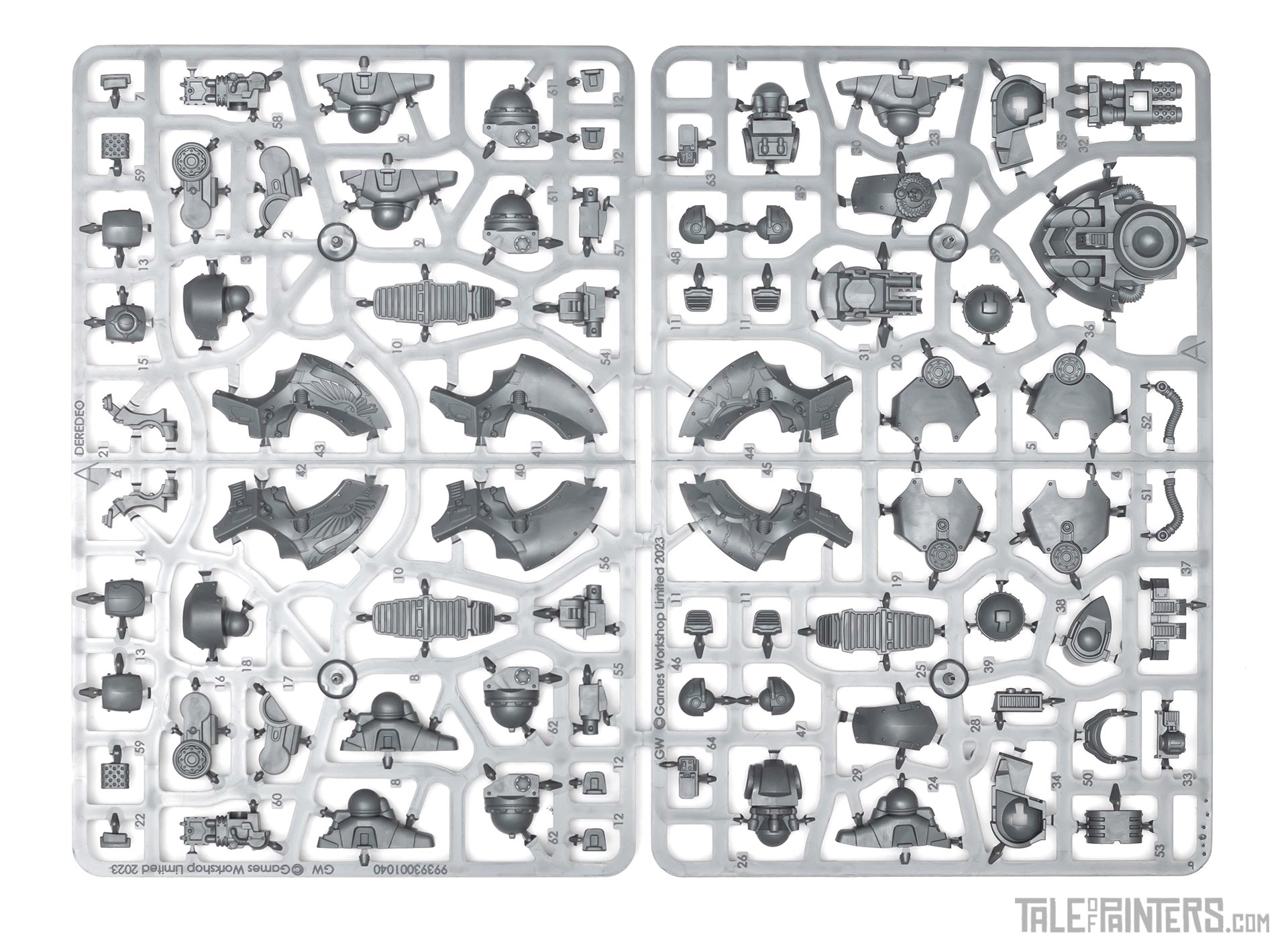Horus Heresy Deredeo Dreadnought in Anvilus Configuration sprues 1 and 2
