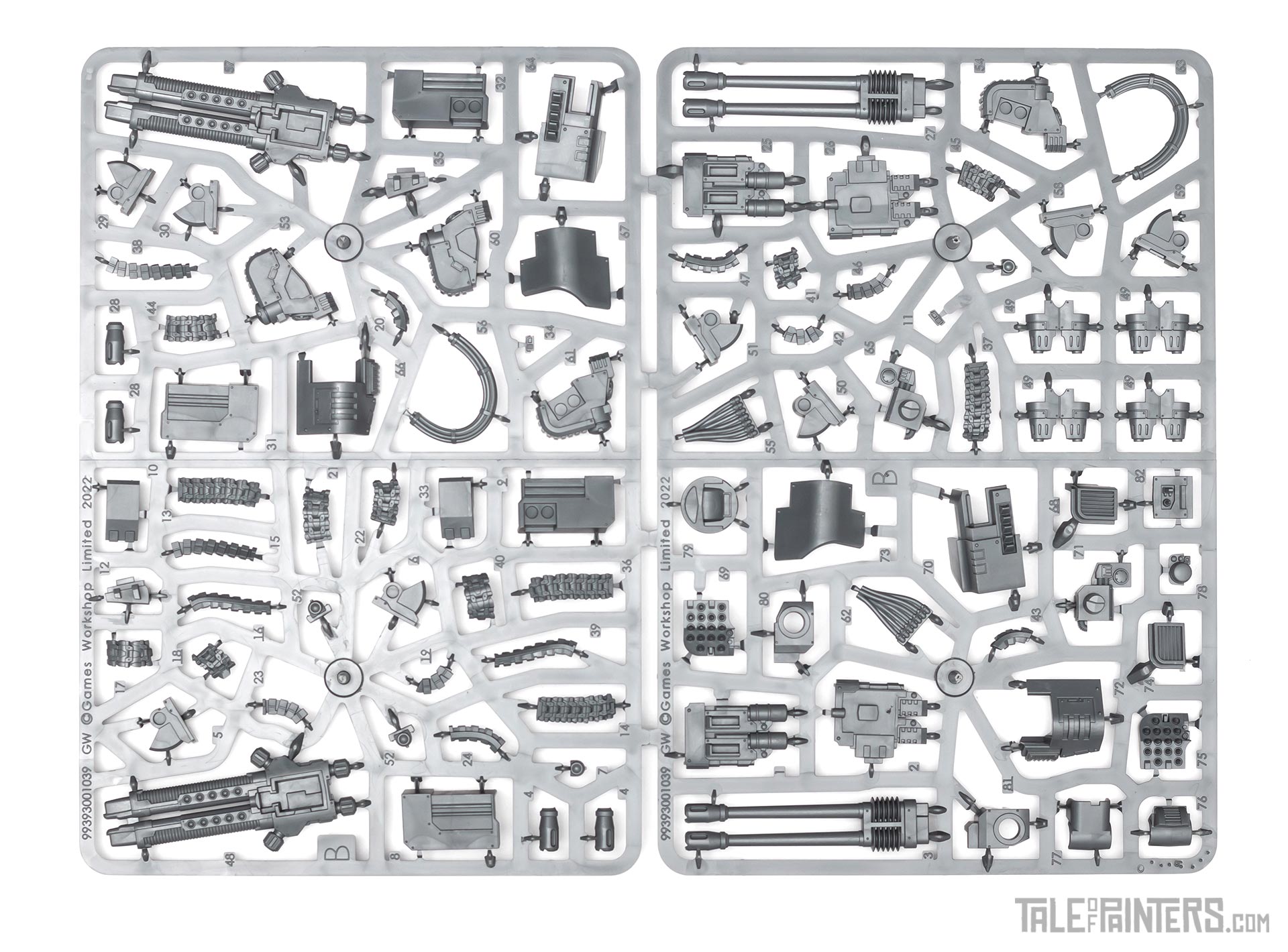Horus Heresy Deredeo Dreadnought in Anvilus Configuration sprues 3 and 4