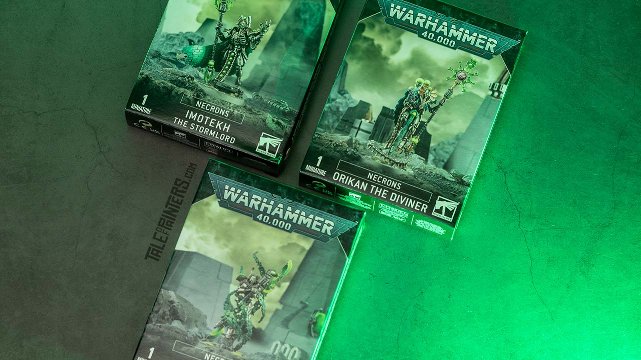 Necrons Imotekh the Stormlord, Orikan the Diviner, Overlord with Translocation Shroud review & unboxing