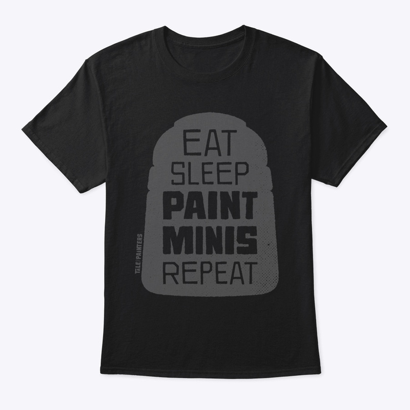 Black Eat sleep paint minis repeat shirt