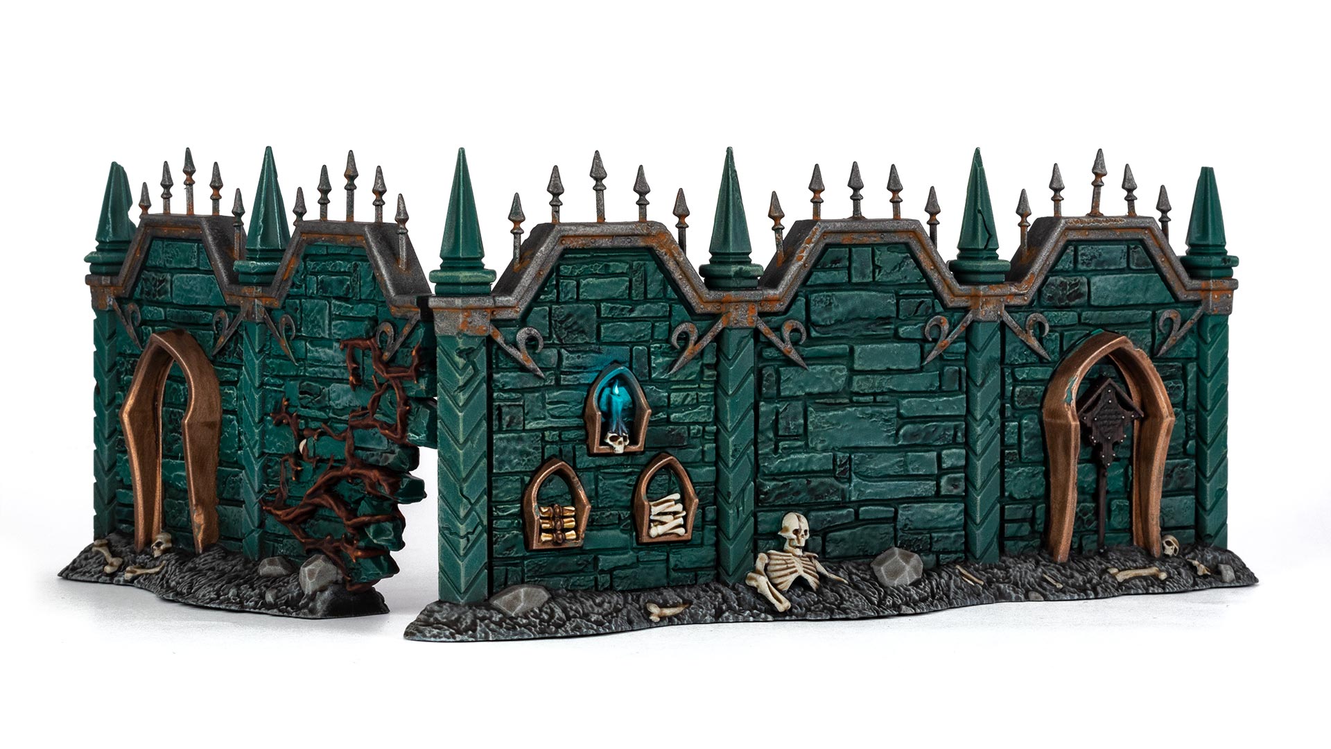 Warcry: Crypt of Blood Noctis graveyard terrain walls front