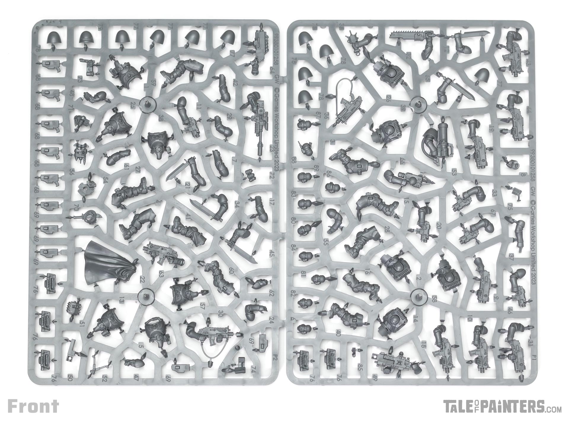 Primaris Space Marines Scouts sprues from Kill Team: Salvation review, front view
