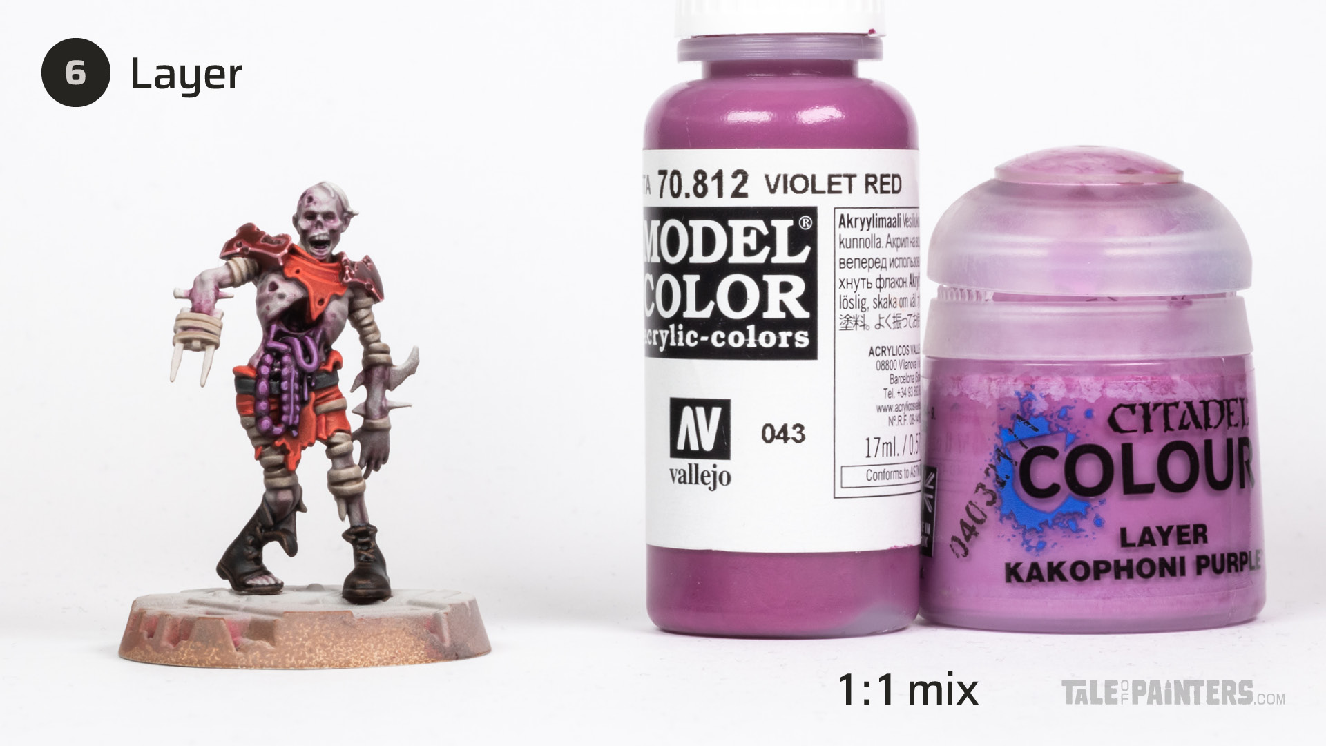 How to paint purple Deadwalker Zombie flesh tutorial step 6