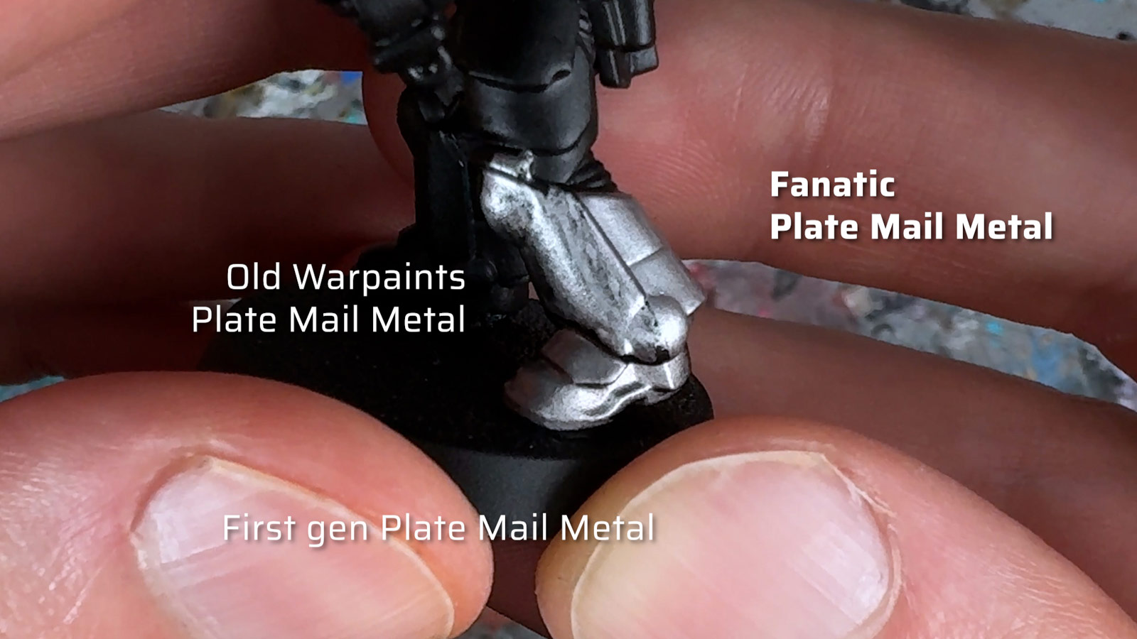 The Army Painter Warpaints Fanatic Plate Mail Metal old and new comparison
