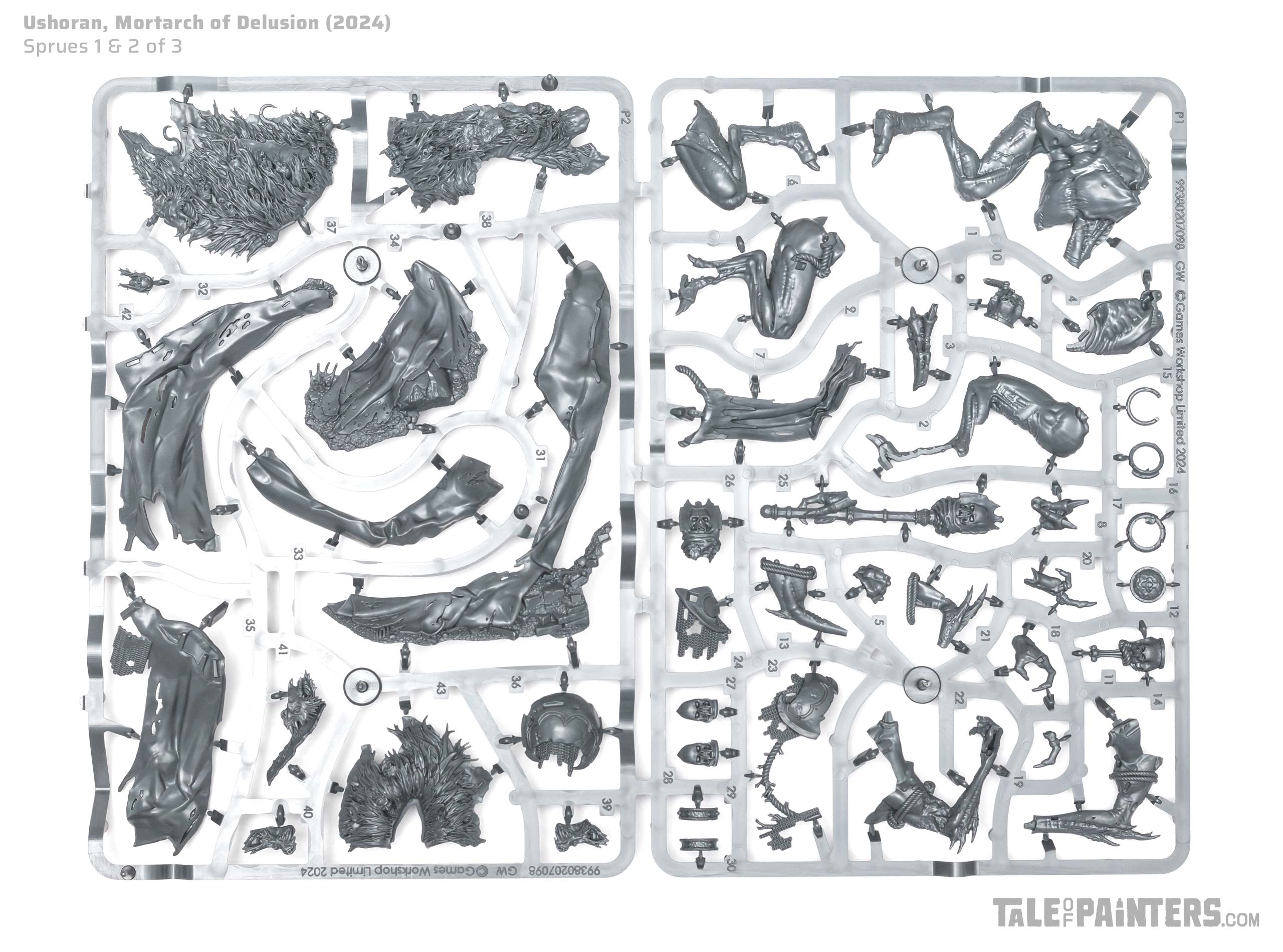Flesh-eater Courts Ushoran Mortarch of Delusion sprues 1 and 2 of 3