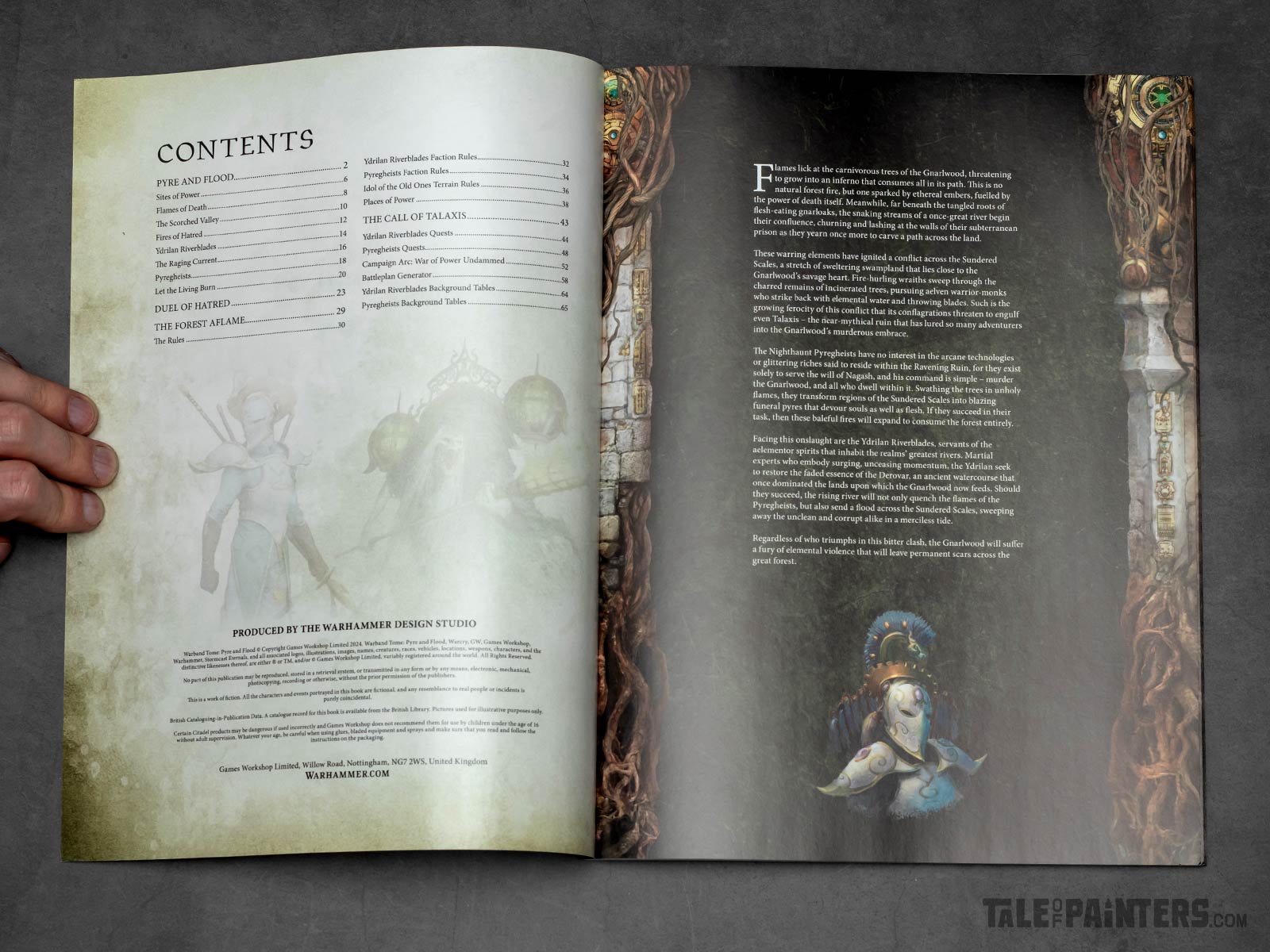 Warcry Pyre and Flood warband tome contents