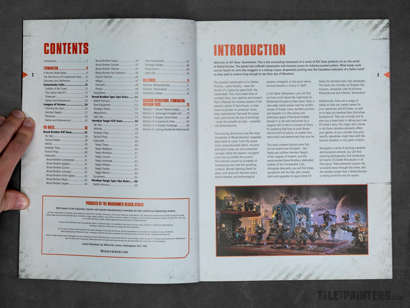 Kill Team: Termination manual contents